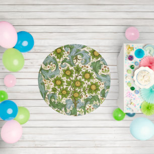 William Morris Orchard Green Floral Art Outdoor Rug