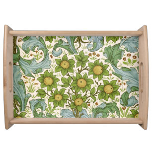 William Morris Orchard Green Floral Art Serving Tray