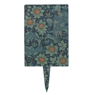 William Morris Orchard Pattern Art Cake Topper