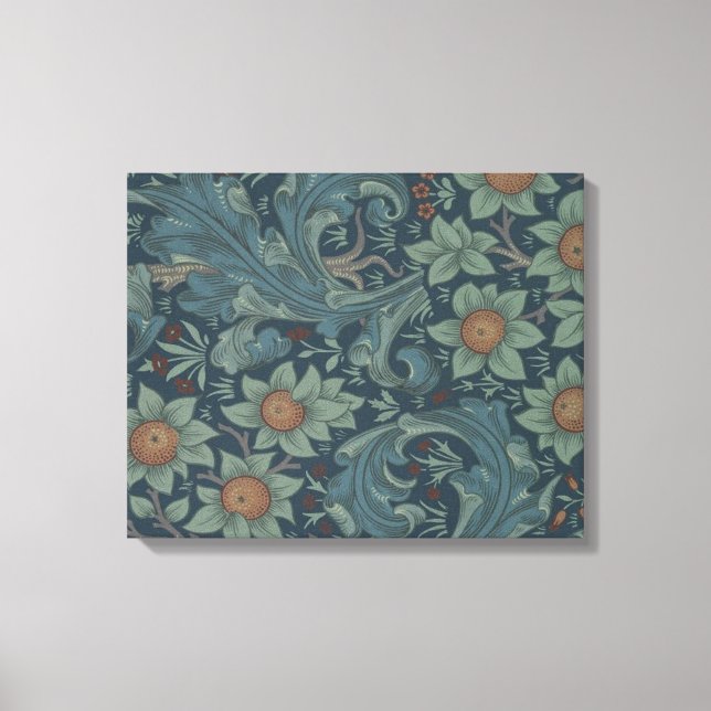William Morris Orchard Pattern Art Canvas Print (Front)