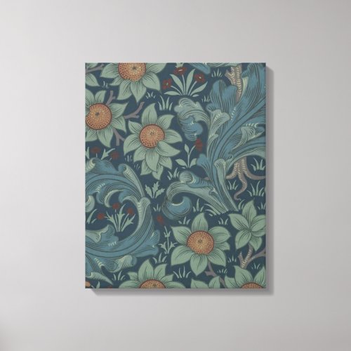 William Morris Orchard Pattern Art Canvas Print