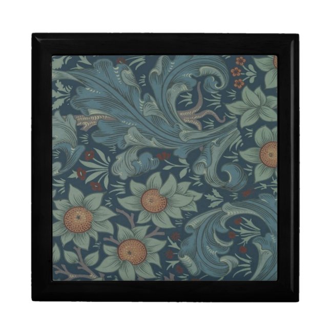 William Morris Orchard Pattern Art Jewelry Box (Front)
