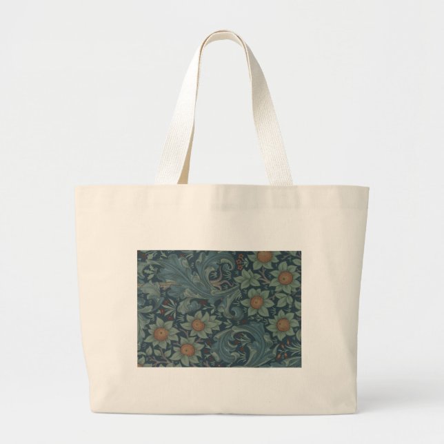 William Morris Orchard Pattern Art Large Tote Bag (Front)