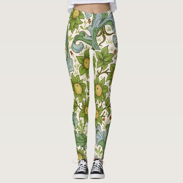 William Morris' Orchard Pattern Art Nouveau Leggings (Front)