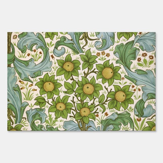 William Morris' Orchard Pattern Art Nouveau Sign (Front)