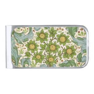 William Morris' Orchard Pattern Art Nouveau Silver Finish Money Clip