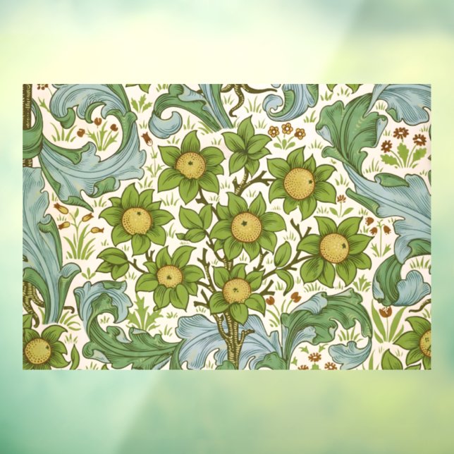William Morris' Orchard Pattern Art Nouveau Window Cling (Sheet 3)