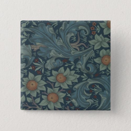 William Morris Orchard Pattern Art Pinback Button