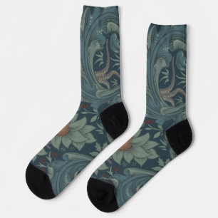 William Morris Orchard Pattern Art Socks