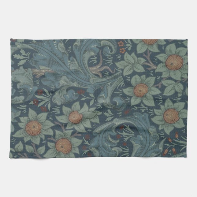 William Morris Orchard Pattern Art Towel (Horizontal)