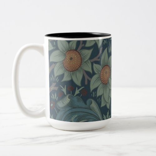 William Morris Orchard Pattern Art Two_Tone Coffee Mug