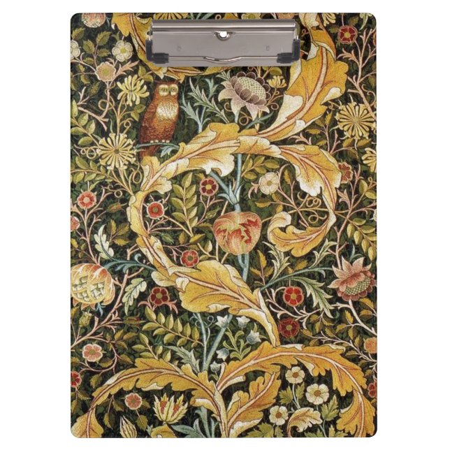 William Morris Owl an Acanthus Clipboard (Front)