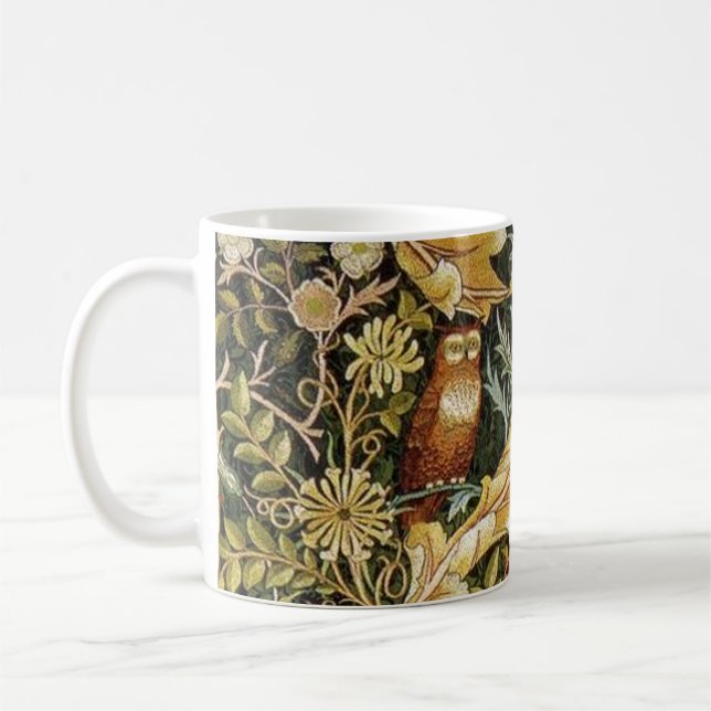 William Morris Owl an Acanthus Coffee Mug (Left)