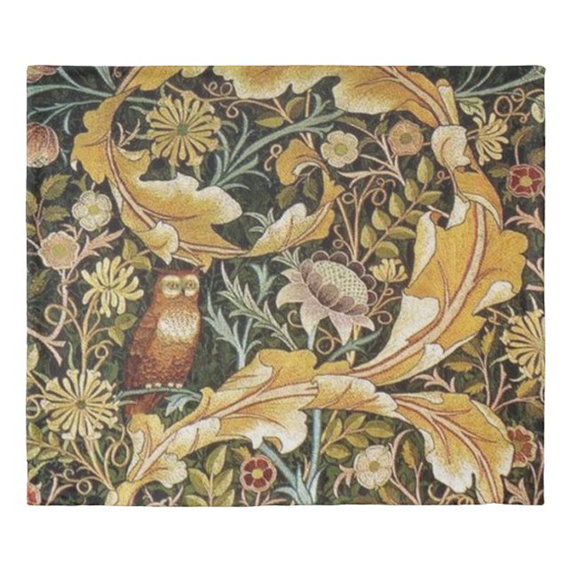 William Morris Owl an Acanthus Duvet Cover (Front)