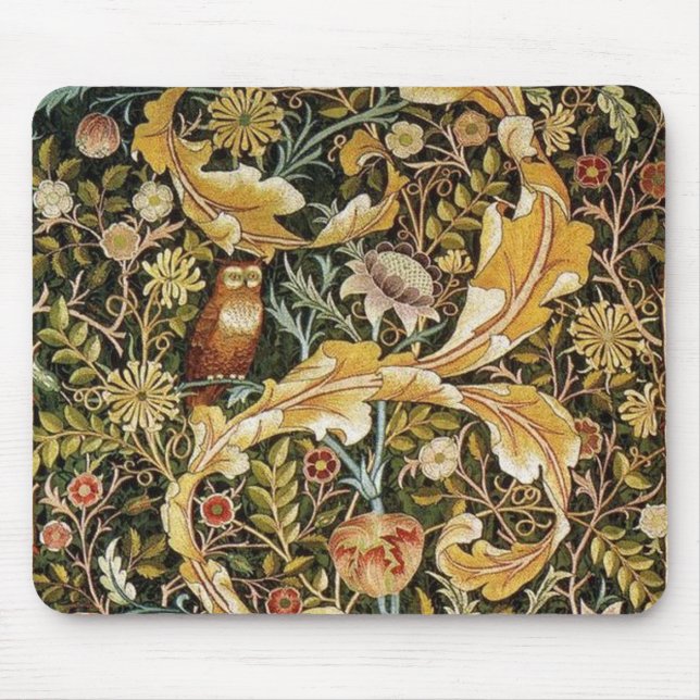 William Morris Owl an Acanthus Mouse Pad (Front)