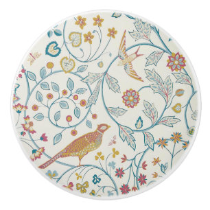 William Morris - Owl and Berries Wallpaper  Ceramic Knob