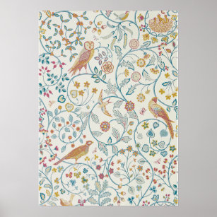 William Morris - Owl and Berries Wallpaper Poster