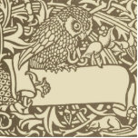 William Morris Owl Floral Vintage Design Cutout<br><div class="desc">William Morris Owl - Based on the classic William Morris pen and ink owl patter,  this little owl is sitting on an art nouveau-inspired branch.</div>