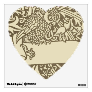 William Morris Owl Floral Vintage Design Wall Decal
