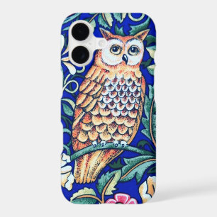 William Morris Owl Tapestry, Beige and Cobalt Blue iPhone 17 Case