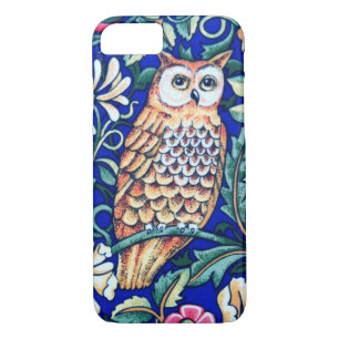 William Morris Owl Tapestry, Beige and Cobalt Blue iPhone 8/7 Case