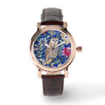 William Morris Owl Tapestry, Beige and Cobalt Blue Watch