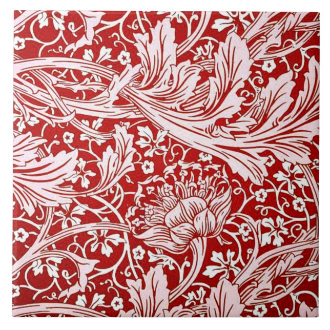 William Morris pattern, Arcadia Ceramic Tile (Front)