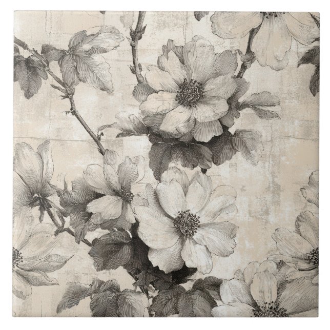 William Morris Pattern Ceramic Tile (Front)