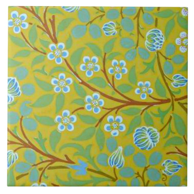 William Morris pattern, Clover, popular design Ceramic Tile (Front)