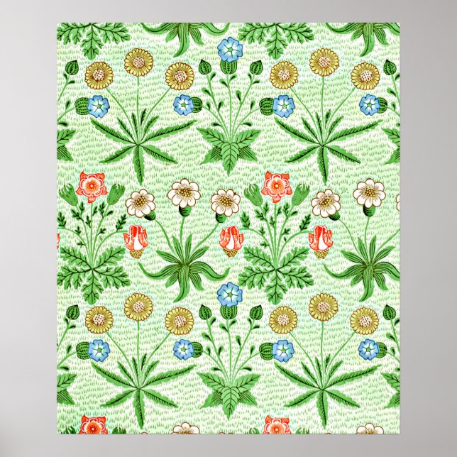 William Morris pattern, Daisy Poster (Front)