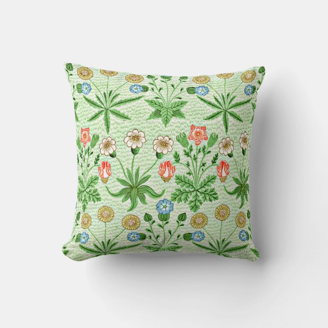William Morris pattern, Daisy  Throw Pillow (Front)