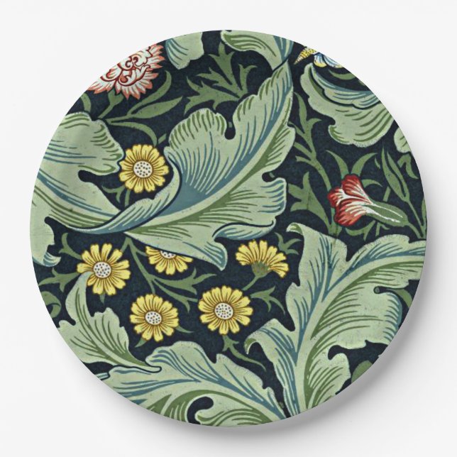 William Morris pattern, Leicester Paper Plates (Front)