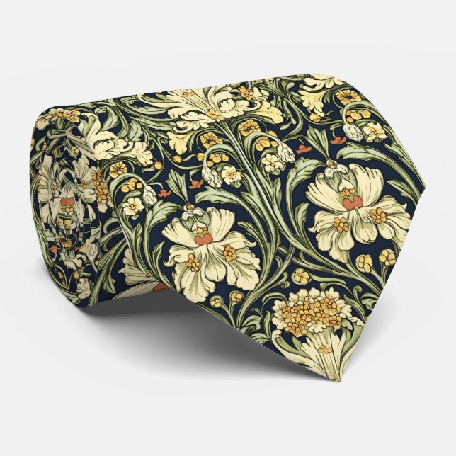 William Morris Pattern Neck Tie (Rolled)