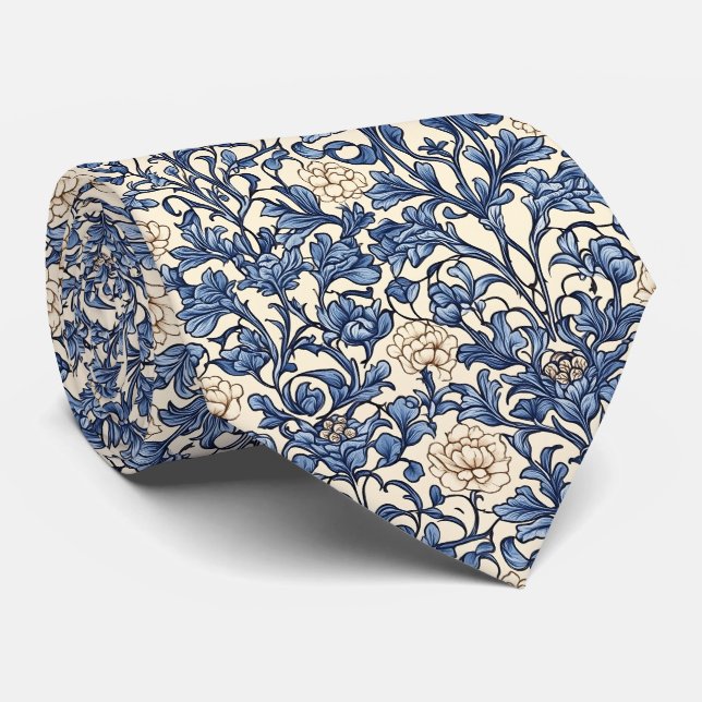 William Morris Pattern Neck Tie (Rolled)