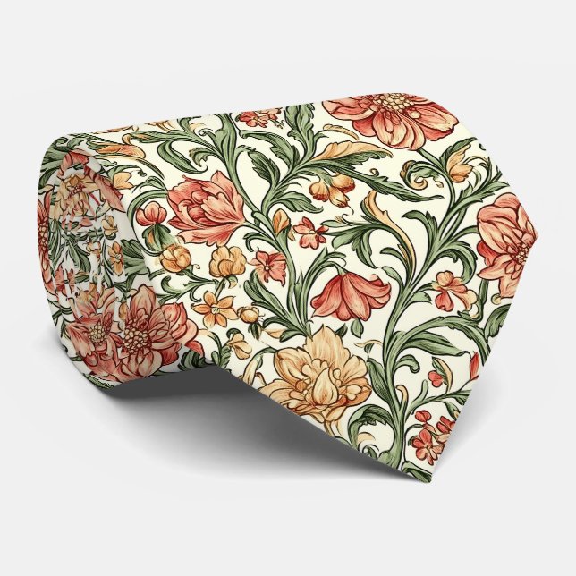 William Morris Pattern Neck Tie (Rolled)