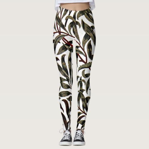 William Morris pattern Willow Bough Leggings