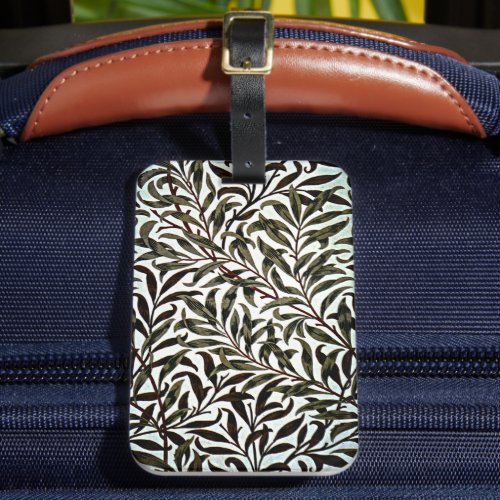 William Morris pattern Willow Bough Luggage Tag
