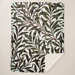 William Morris pattern, Willow Bough Sherpa Blanket