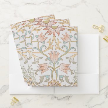 William Morris, Peach Pink Tulips Elegant Floral
