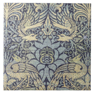 William Morris Peacock and Dragon Ceramic Tile