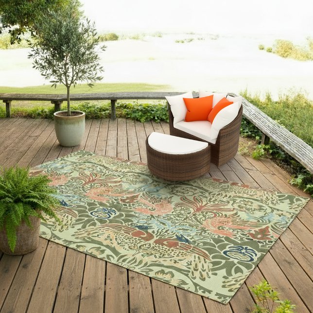 William Morris Peacock and Dragon Outdoor Rug (Creator Uploaded)