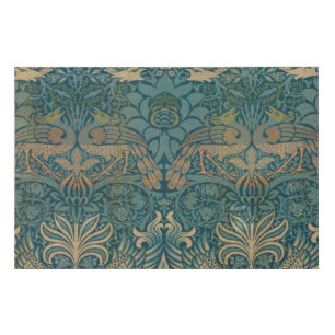 William Morris Peacock and Dragon Textile Design Faux Canvas Print