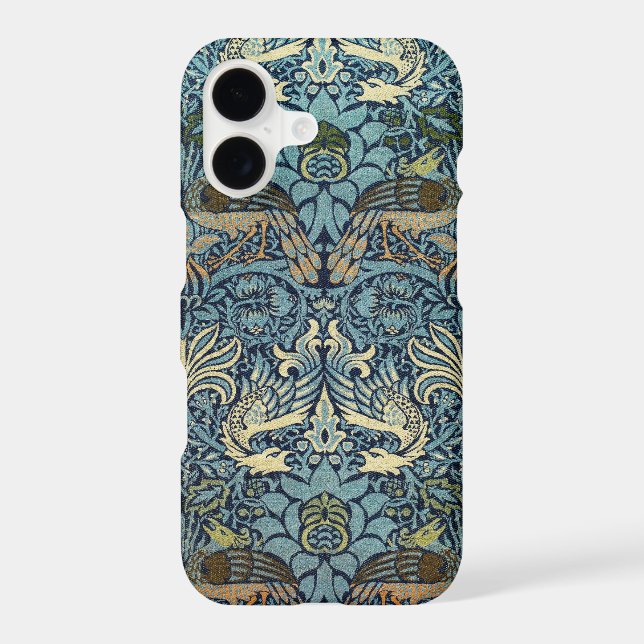 William Morris Peacock and Dragon Woven Design Case-Mate iPhone Case (Back)