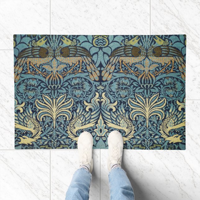 William Morris Peacock and Dragon Woven Design Doormat (Indoor)