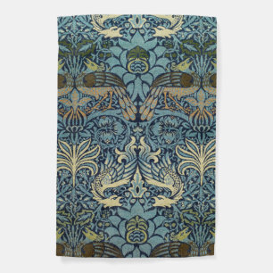 William Morris Peacock and Dragon Woven Design Garden Flag