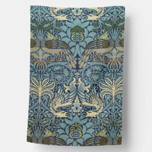 William Morris Peacock and Dragon Woven Design House Flag