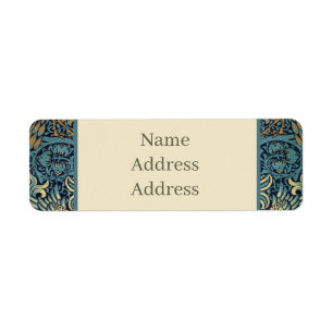 William Morris Peacock and Dragon Woven Design Label