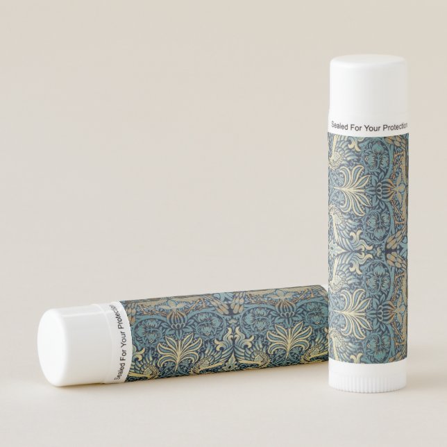 William Morris Peacock and Dragon Woven Design Lip Balm (Front)