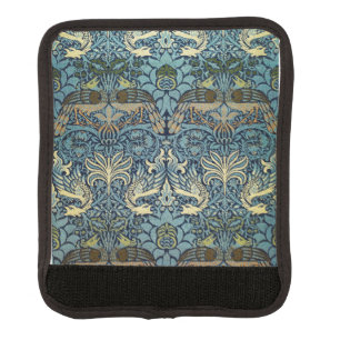 William Morris Peacock and Dragon Woven Design Luggage Handle Wrap