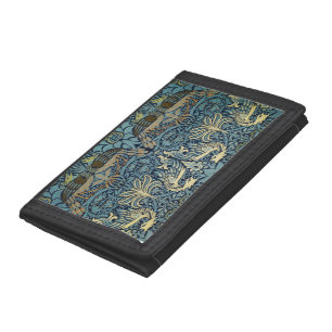 William Morris Peacock and Dragon Woven Design Tri-fold Wallet